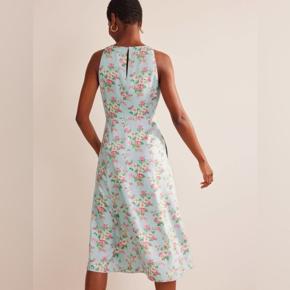 NWT Boden Floral Sleeveless Midi Dress Fit N Flare Pastel Spring Casual Formal - Picture 3 of 11